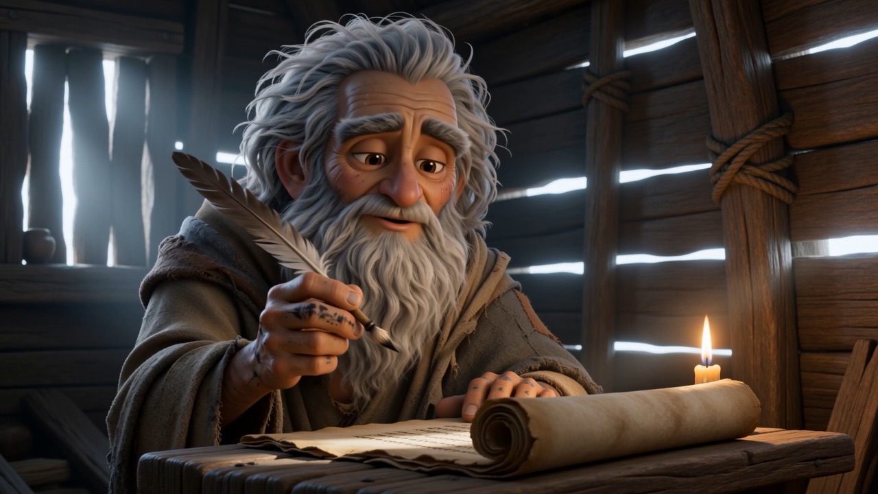 And on an island far away, an old man writes the sentence down and sets the period in place