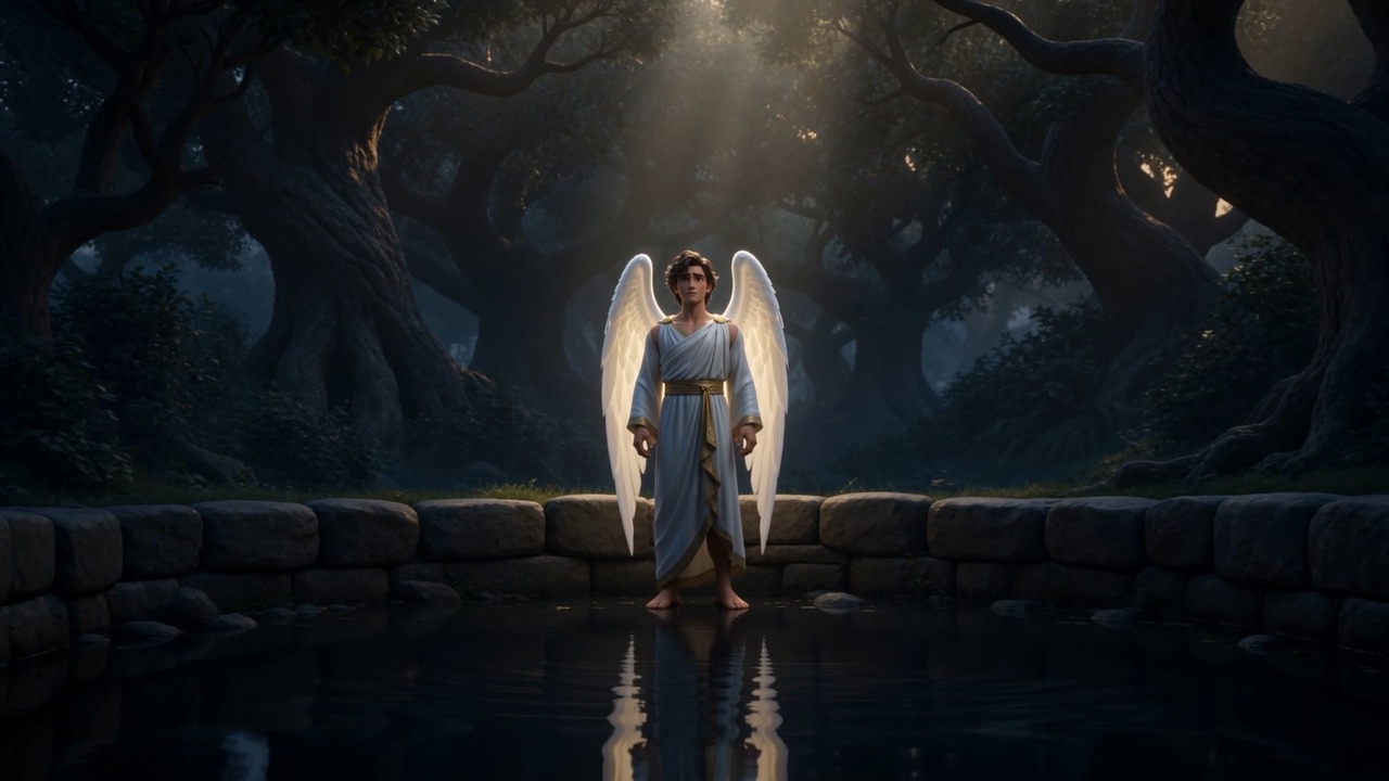 Wings lit, feet in the dark water, saying out loud that God was right