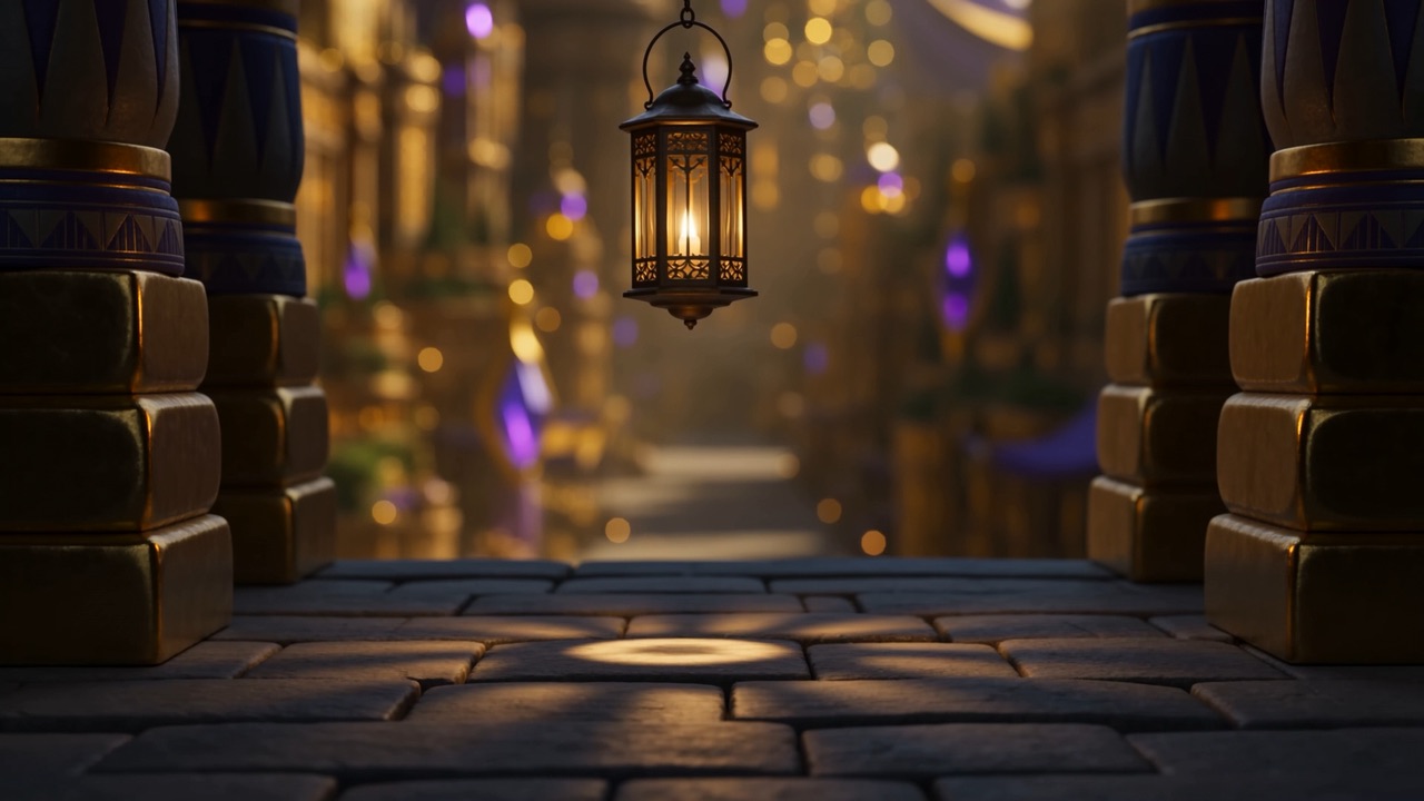 Only a lamp, swinging gently over the place they were
