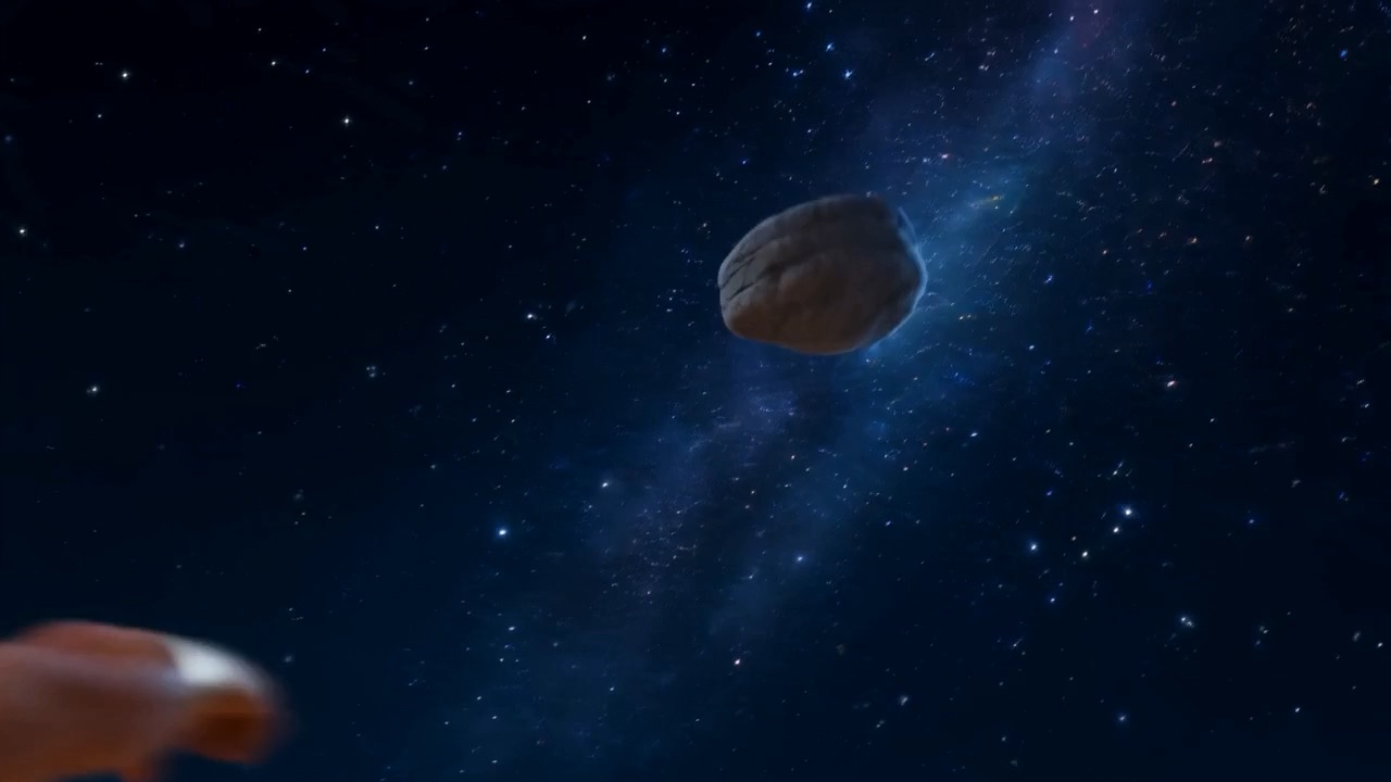 The throw — a hill of stone turning slowly against the stars