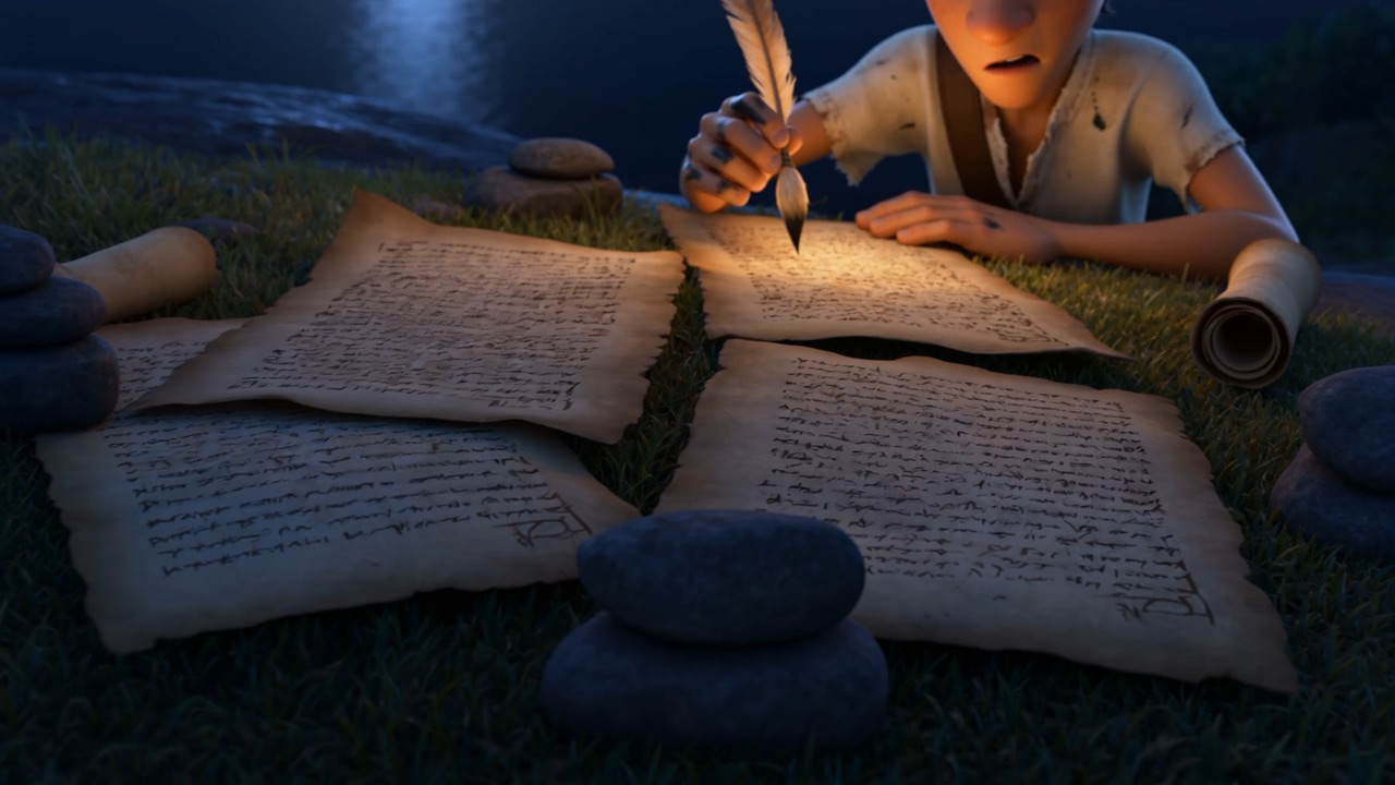 Back on the headland, the pages weighted under stones, the record caught up at last