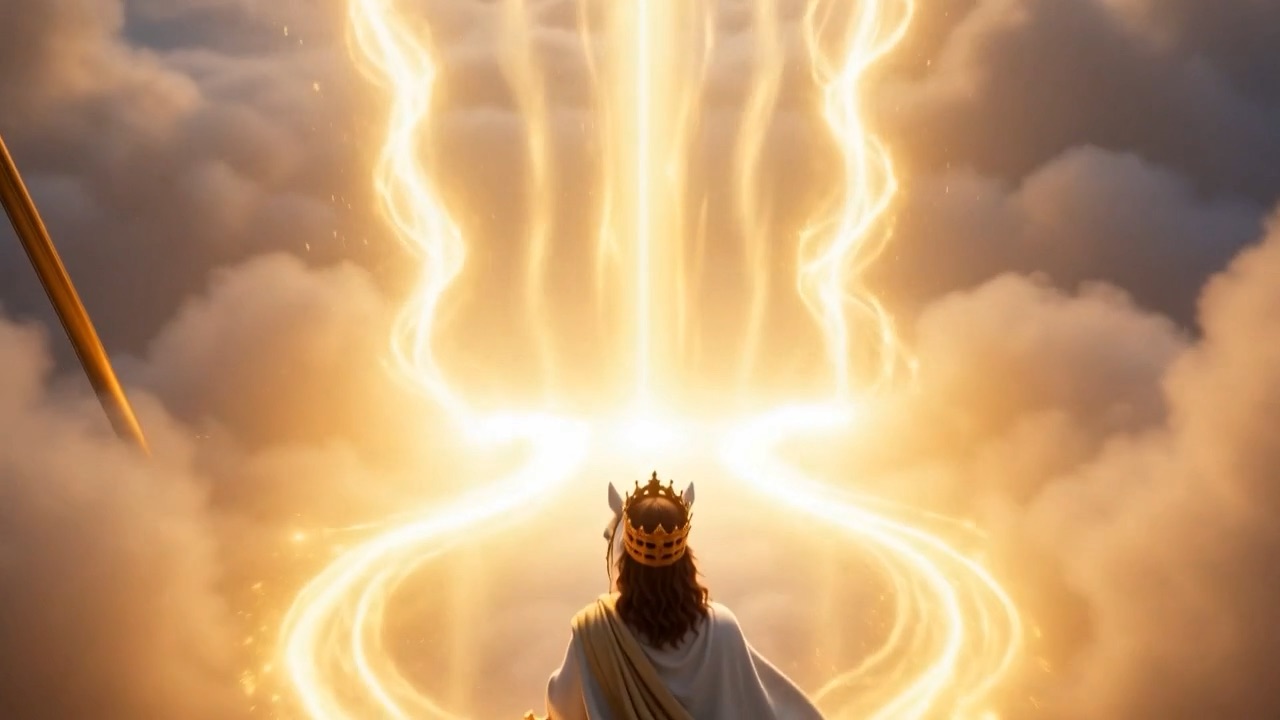 The crowned head, riding on into the brightness