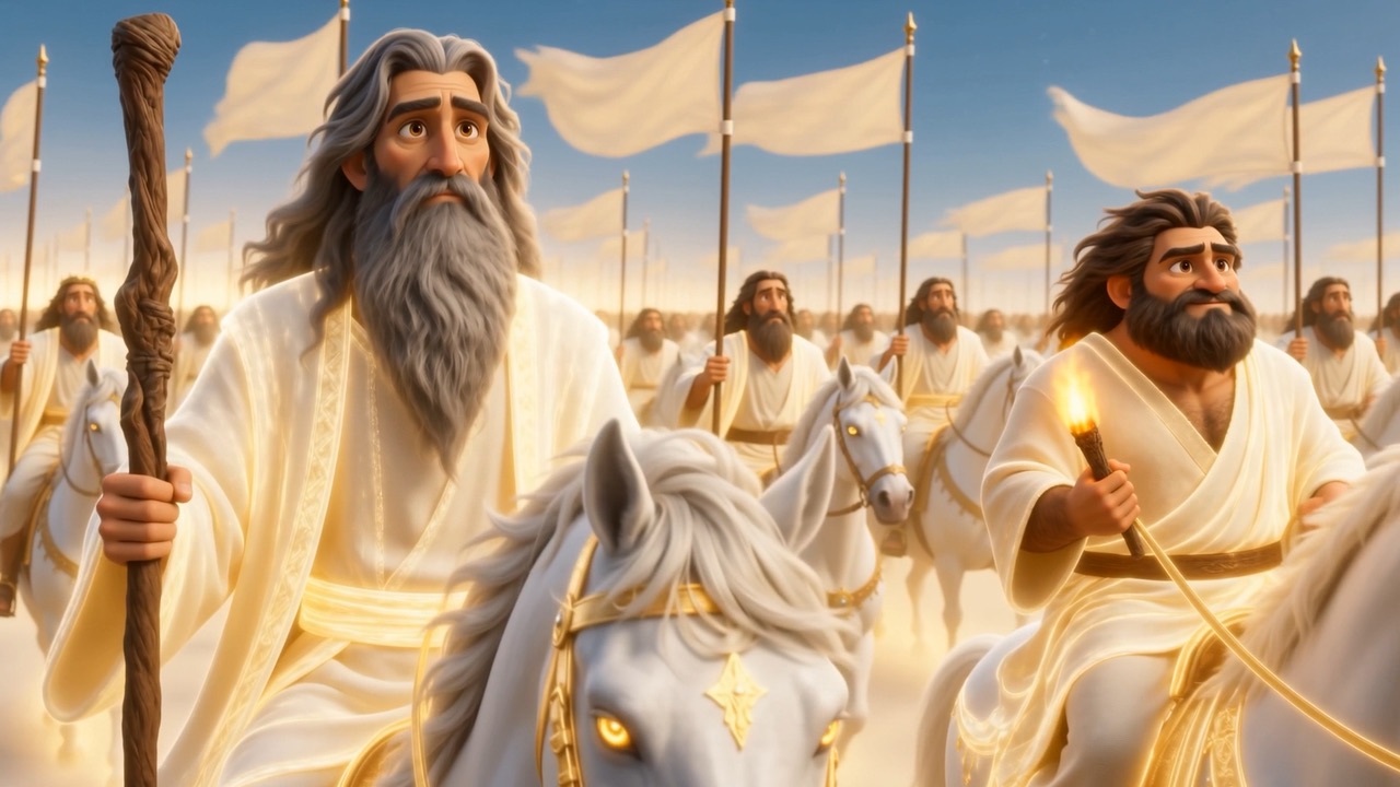 The two witnesses, their sackcloth long since burned to white