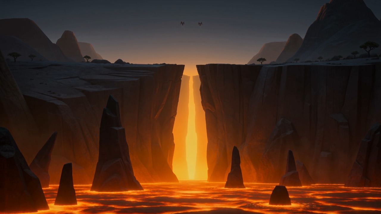 And far away, at the world's rim, a still sea of molten light