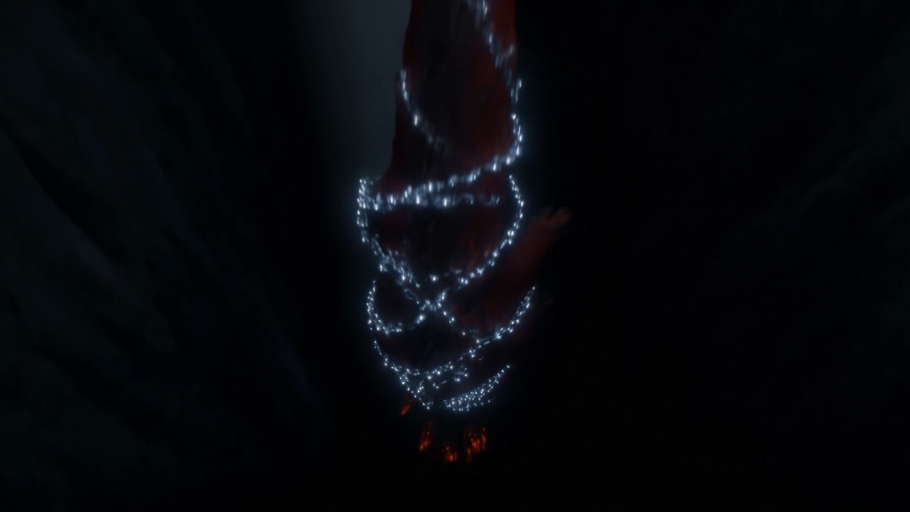 The starlight paying out after him into the dark