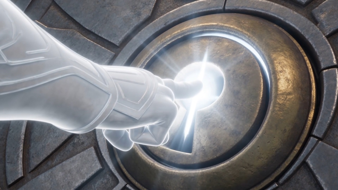 And a seal of white light is pressed into the iron, and hardens there