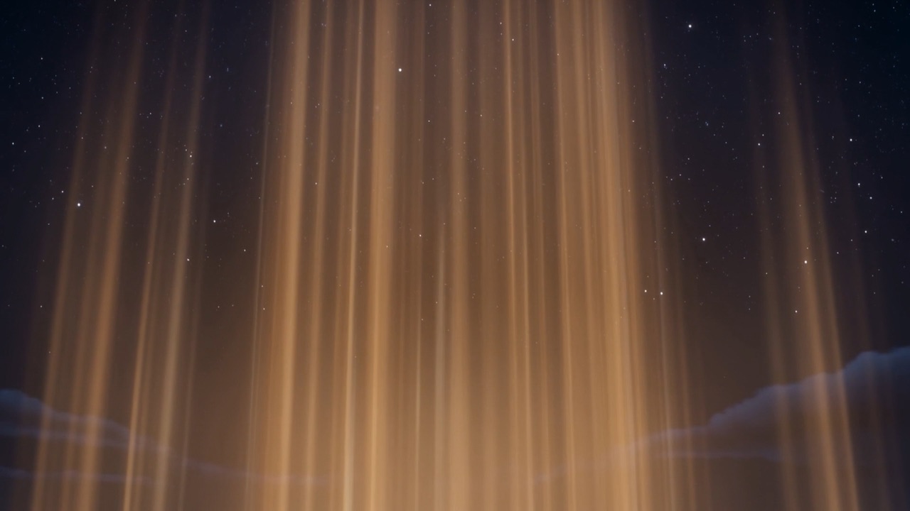 It swells once, too bright to look through — and lifts as smoothly as it fell
