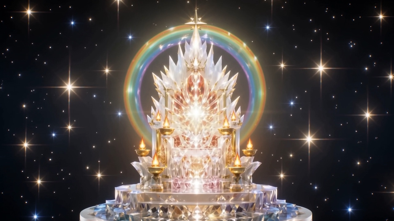 Crystal, and a rainbow standing round it like a held breath
