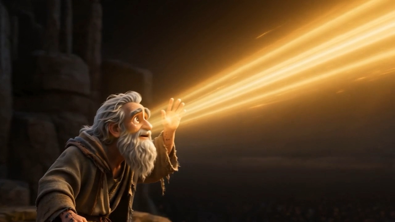The book's light crosses all that distance and finds him