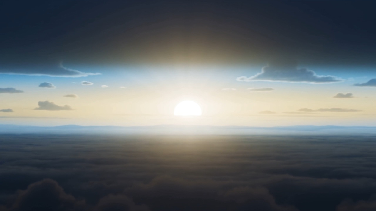 Morning — but not from a horizon. From everywhere at once