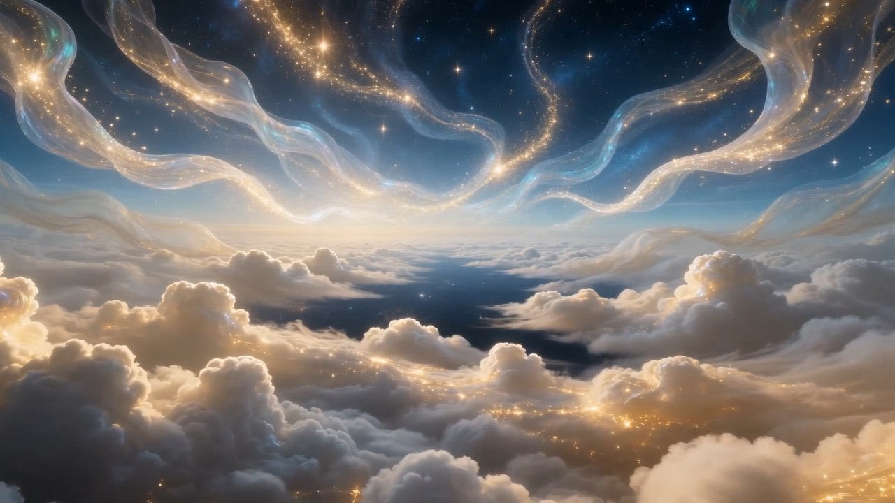The clouds part. Not shoved by wind. Opened, the way a crowd opens