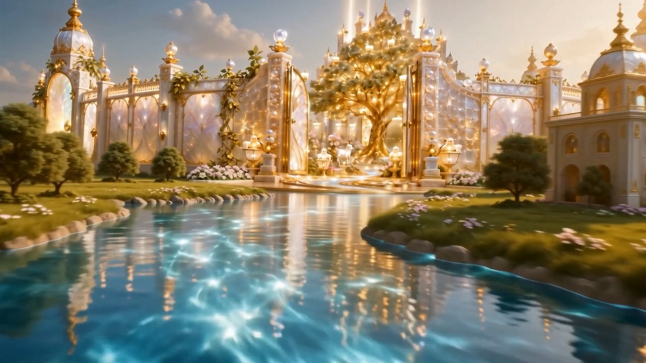 And the world runs to meet her — rivers turning glad corners to reach her gates