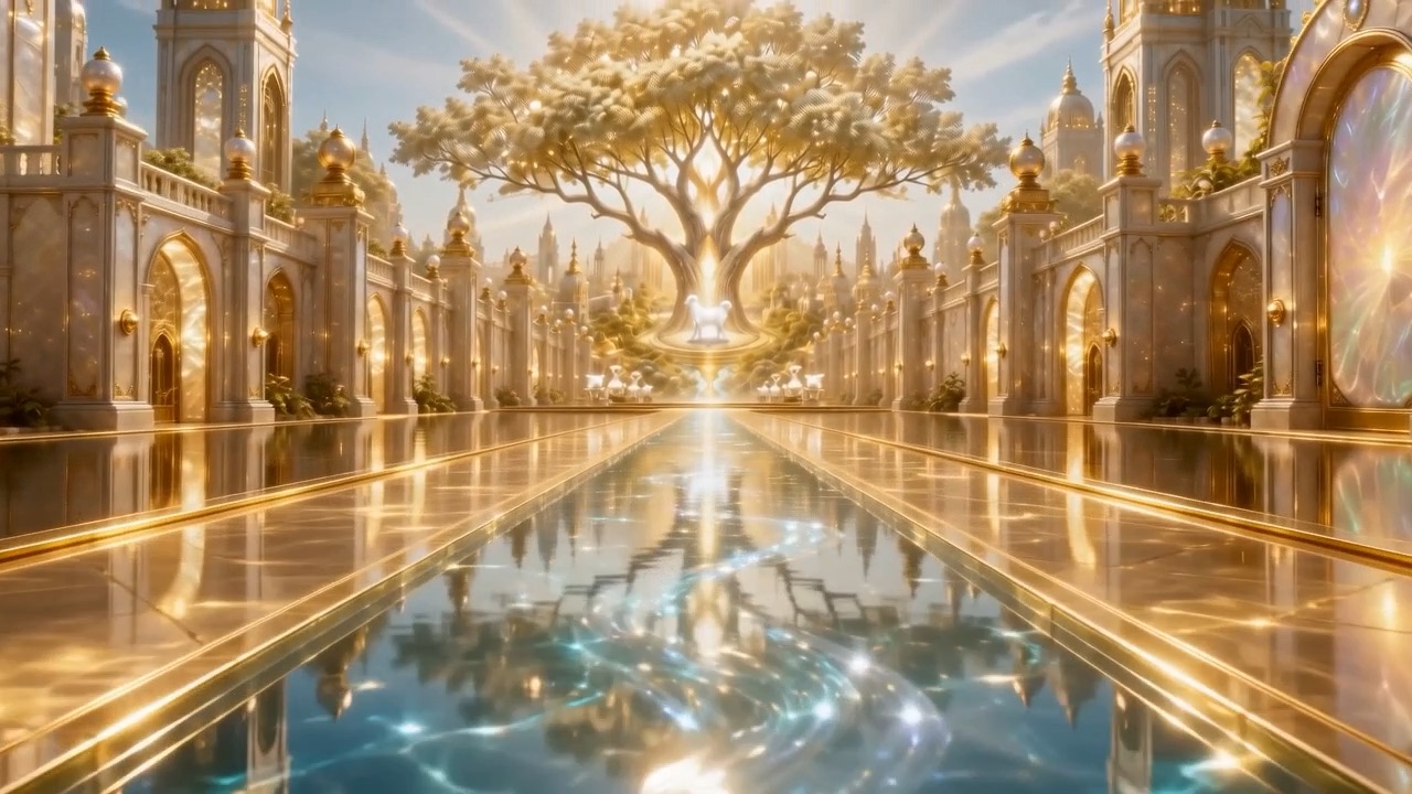 Clear as crystal, running from the throne of God and of the Lamb
