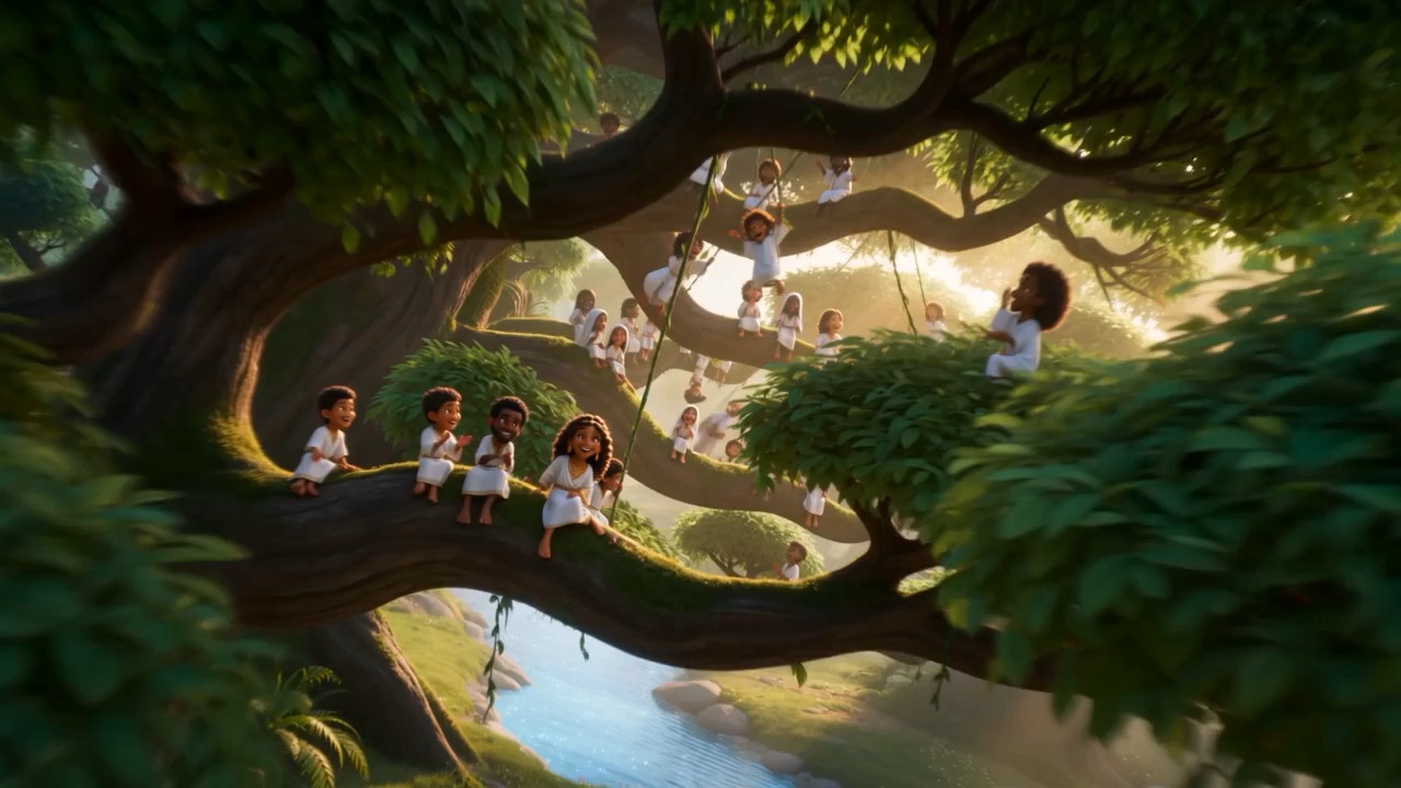 The great boughs, full of children of every nation
