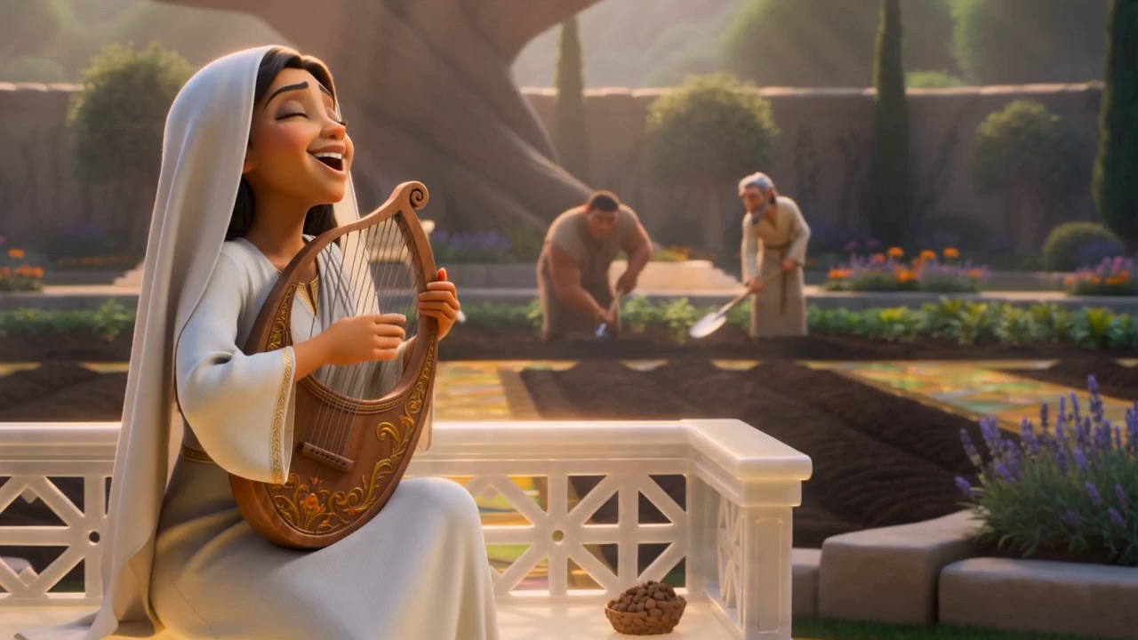 She forgets every song she knows, laughs at how small they were, and starts a better one