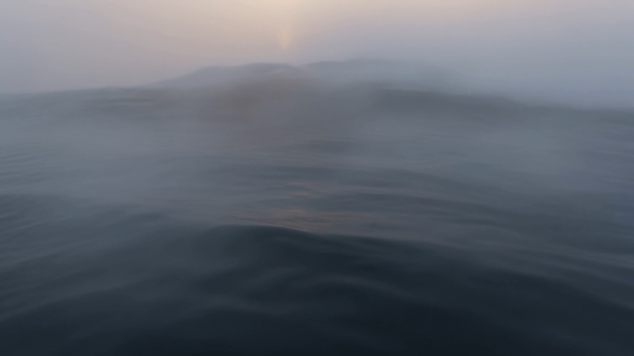 And through the thinning veils: the real sea. Gray. Moving. Cold and alive