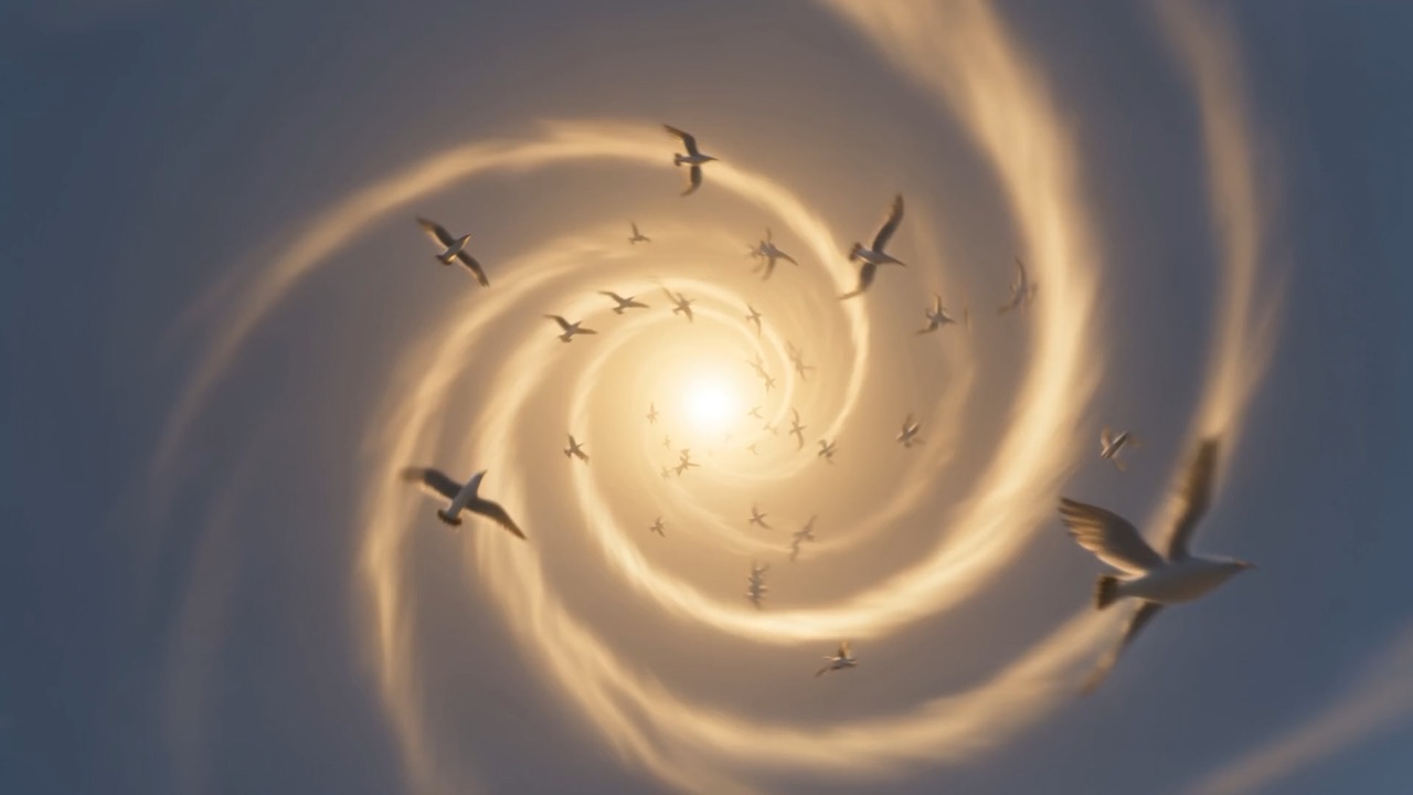Turning and turning around the light