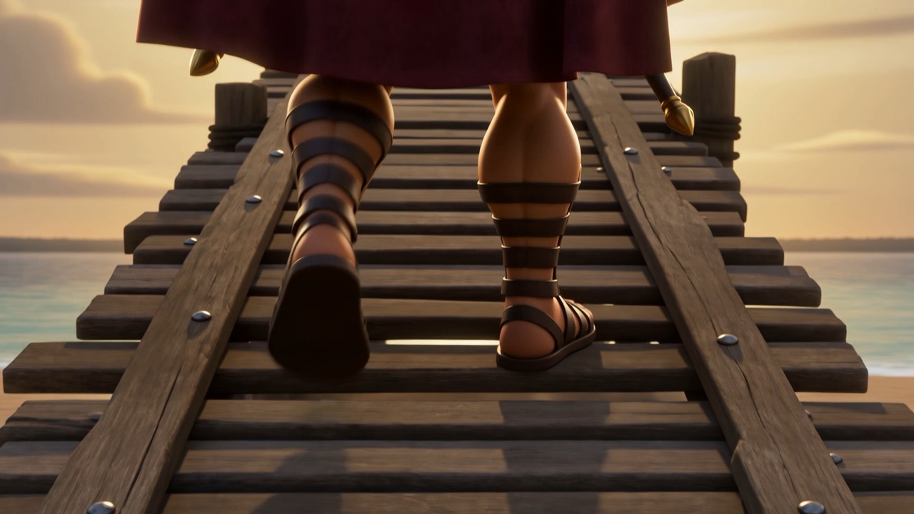And he limps aboard. Step. Hitch. Step. Hitch