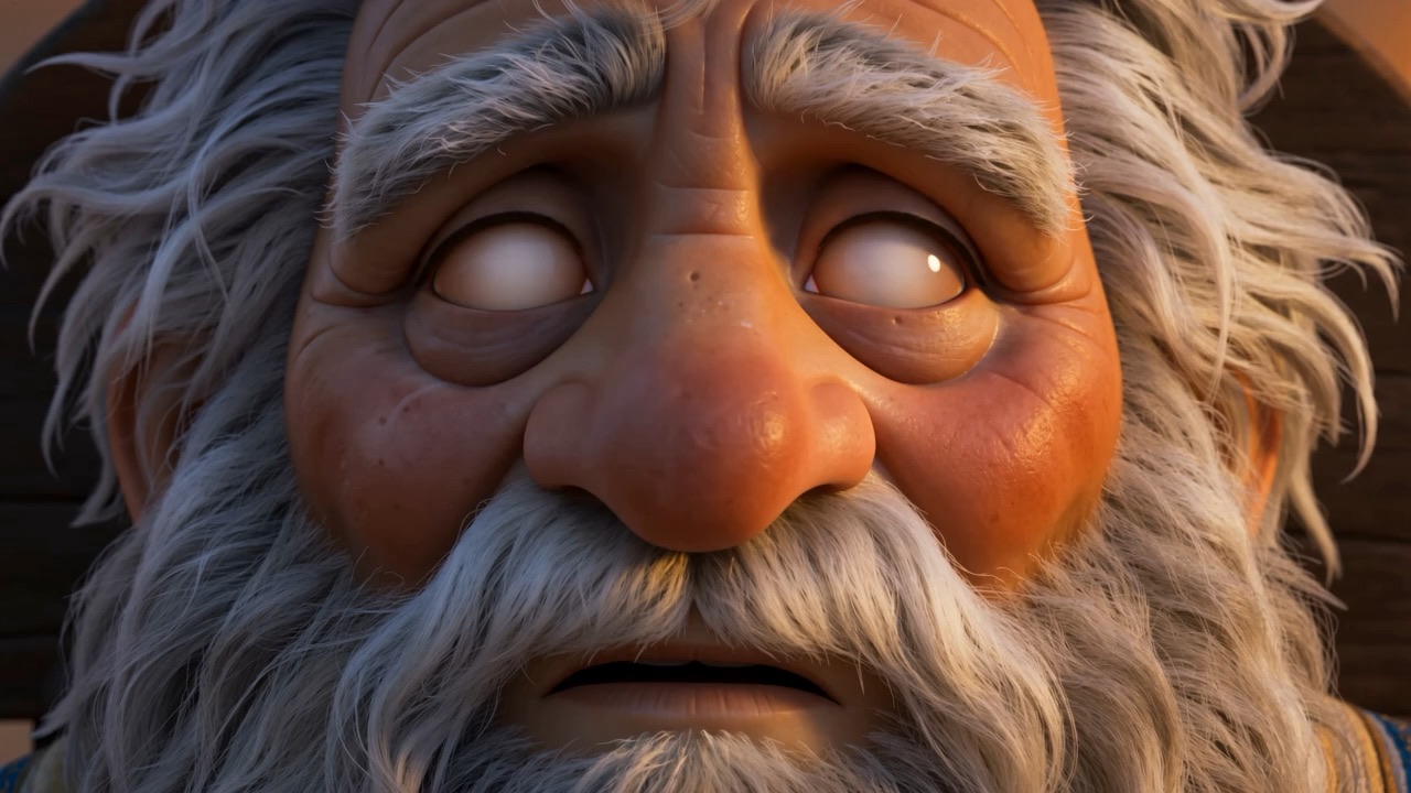 The blind eyes listen as the news begins