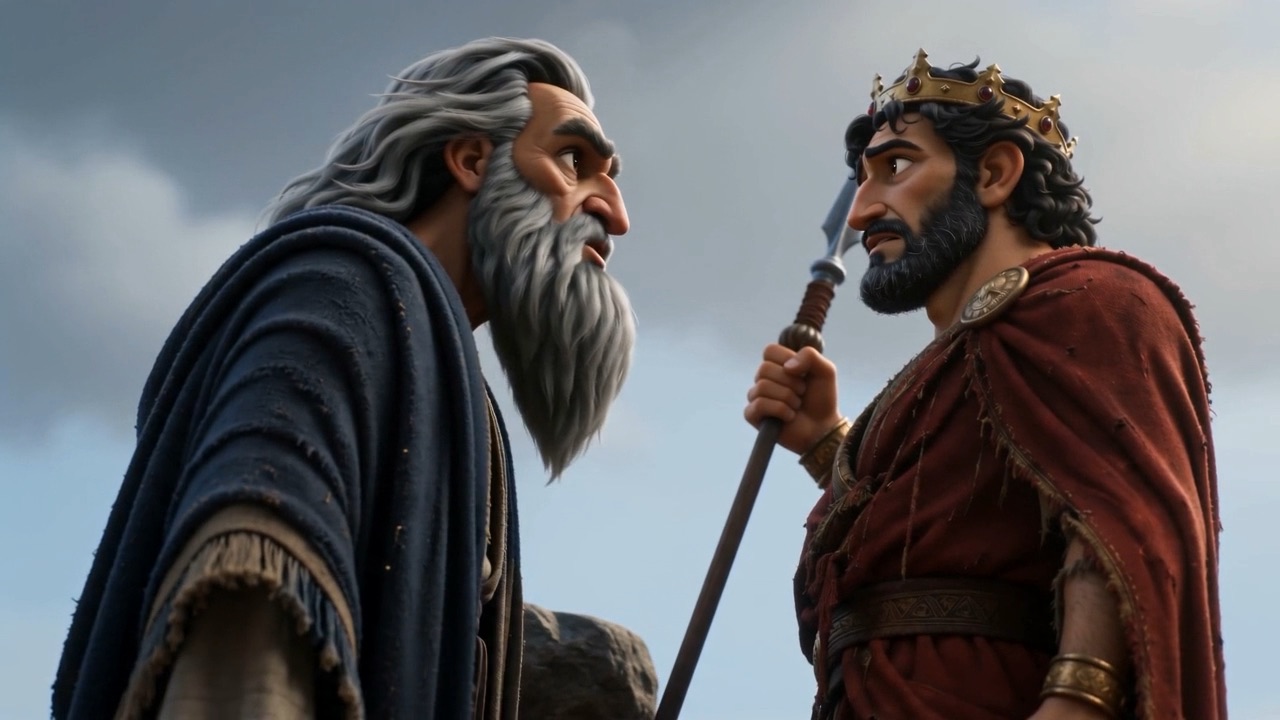 Prophet and king, face to face