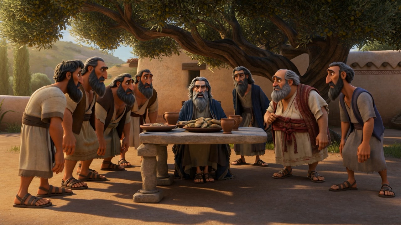 A problem: he <em>is</em> sitting. Everyone else now cannot
