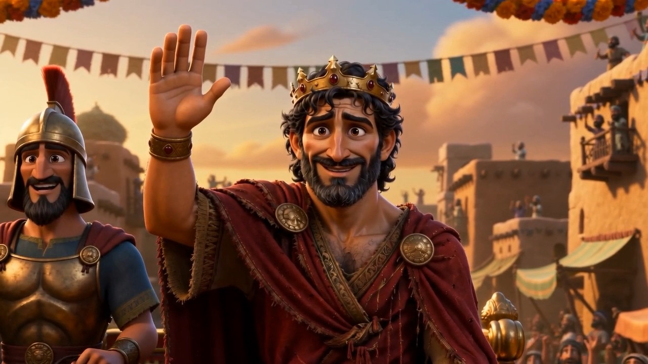 At the front of it, a king who has never been more popular