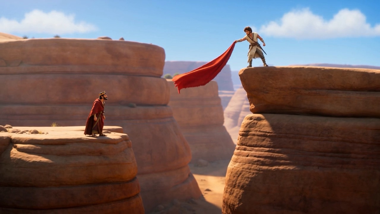 Two men, and a canyon between them