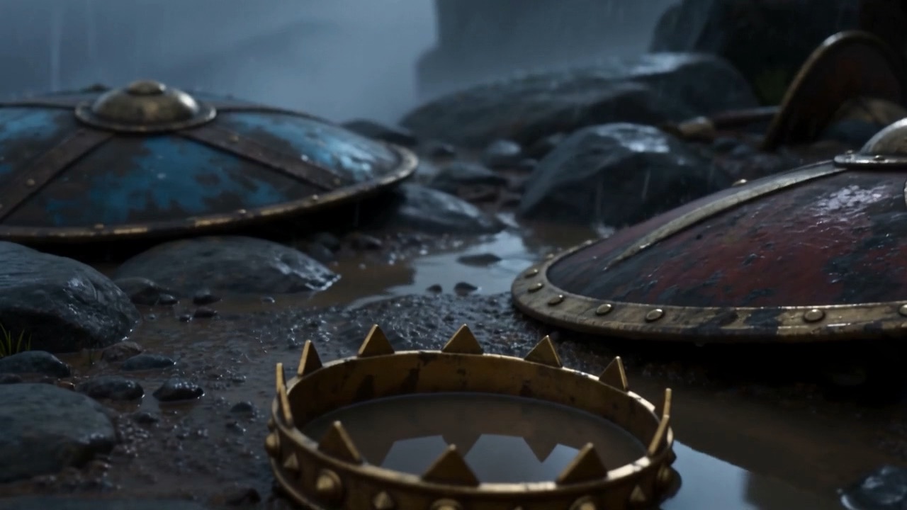 Rain filling up the shields nobody came back for